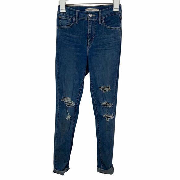 Levi’s 720 High Rise Distressed Super Skinny Jeans - Picture 1 of 3